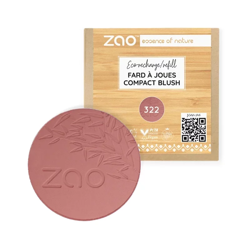 zao compact powder brown pink refill