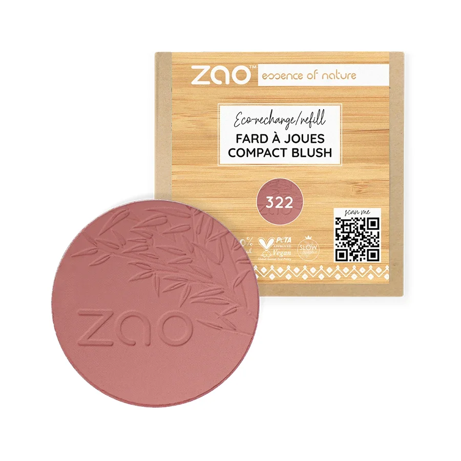 zao compact powder brown pink refill